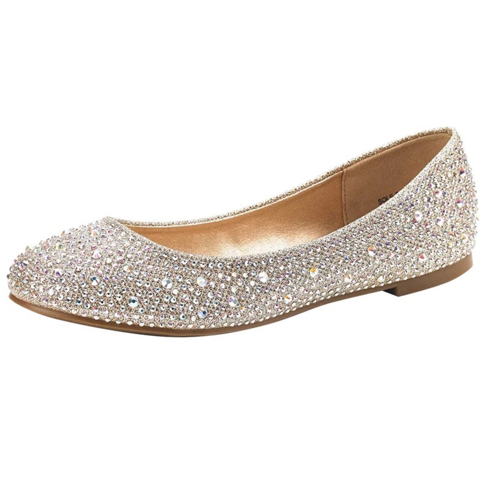 sparkly flats, worn 1x by my damas at my quinceñera really good condition